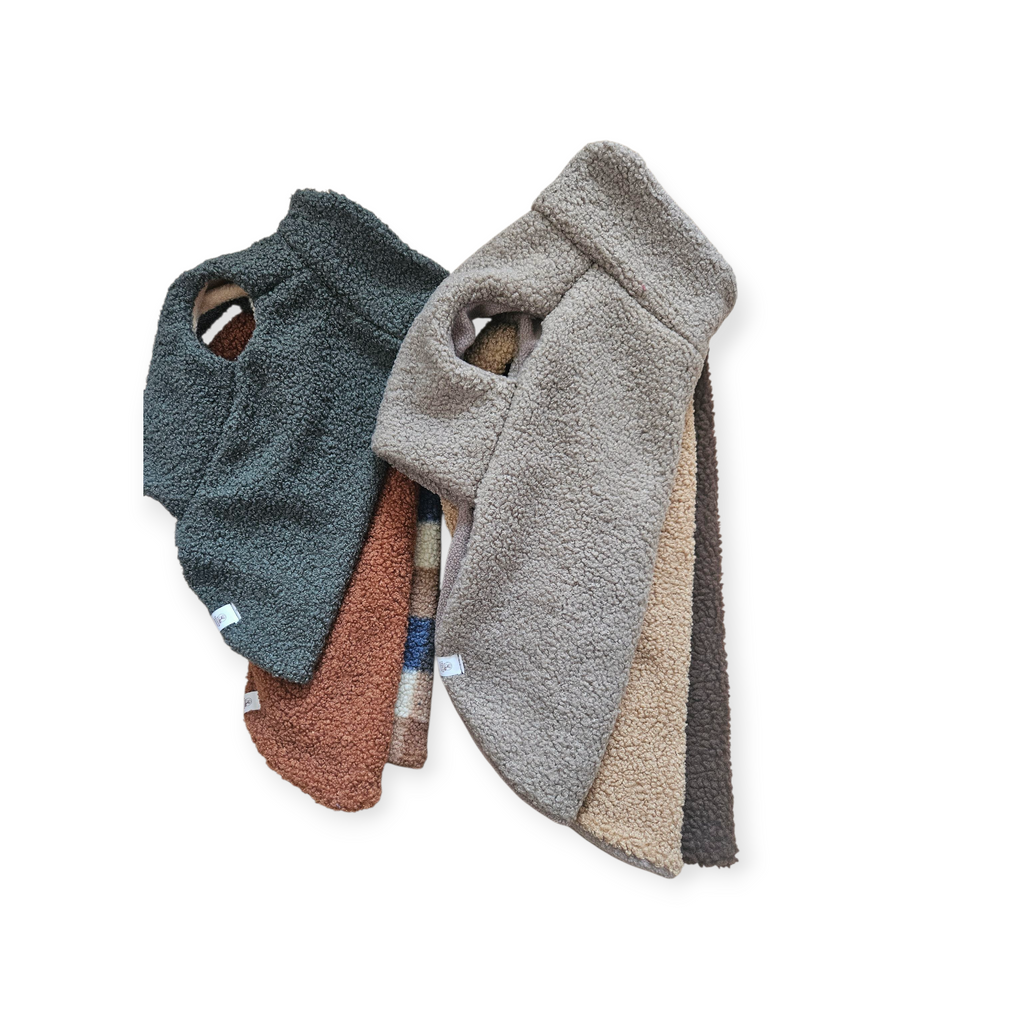 Hundepullover aus Teddystoff mit Fleece-Futter - klassik edition