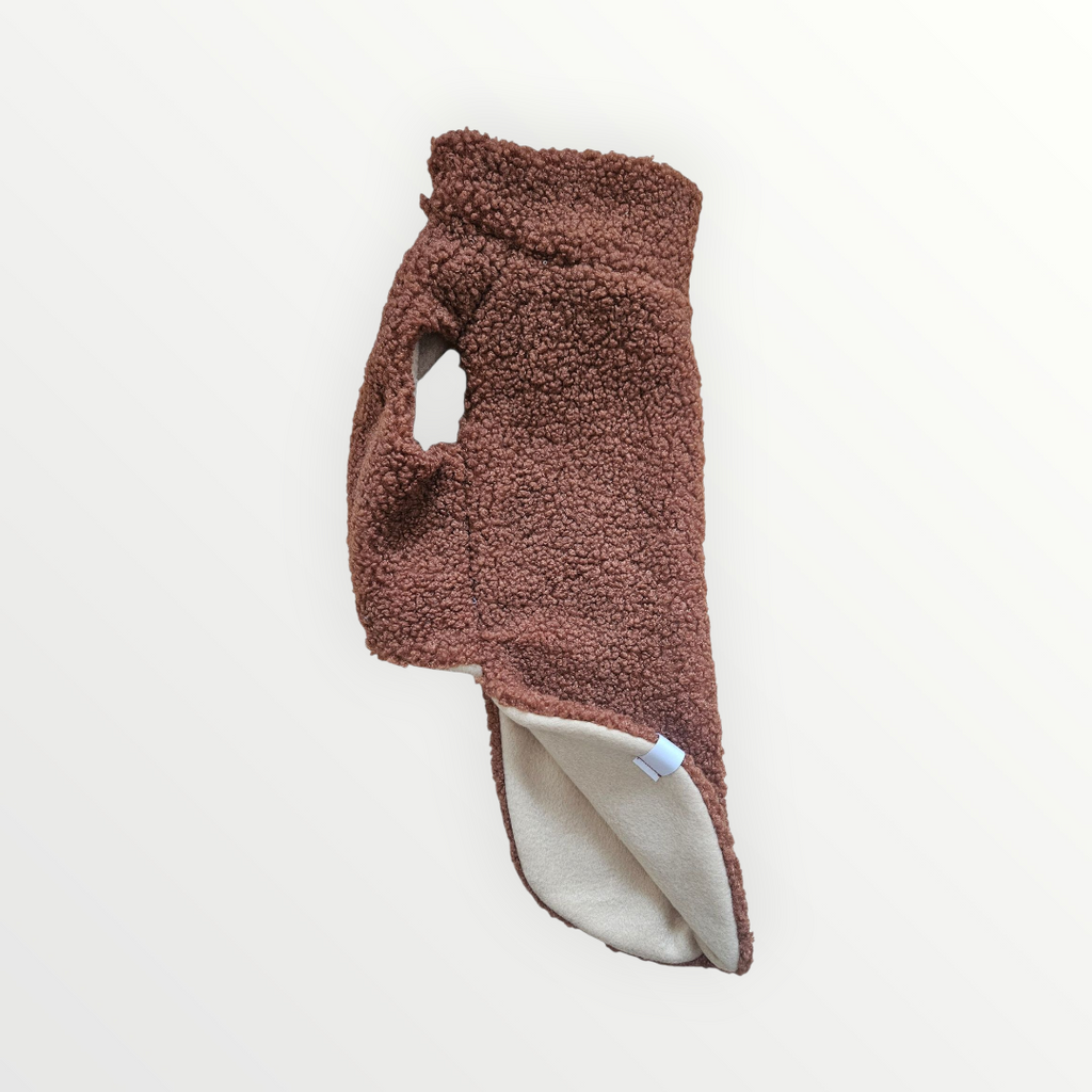 Hundepullover aus Teddystoff mit Fleece-Futter - klassik edition