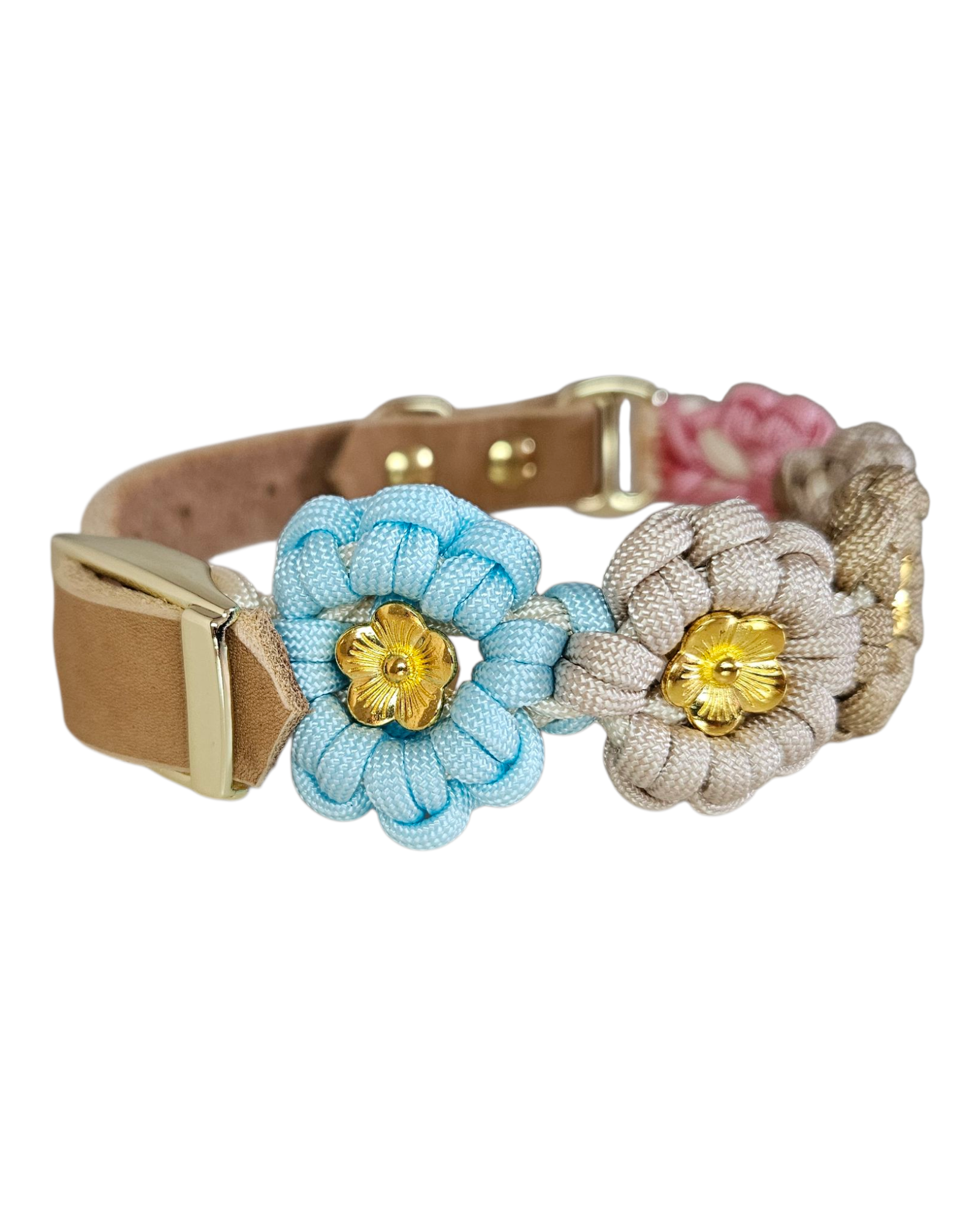 Hundehalsband Paracord Blumen