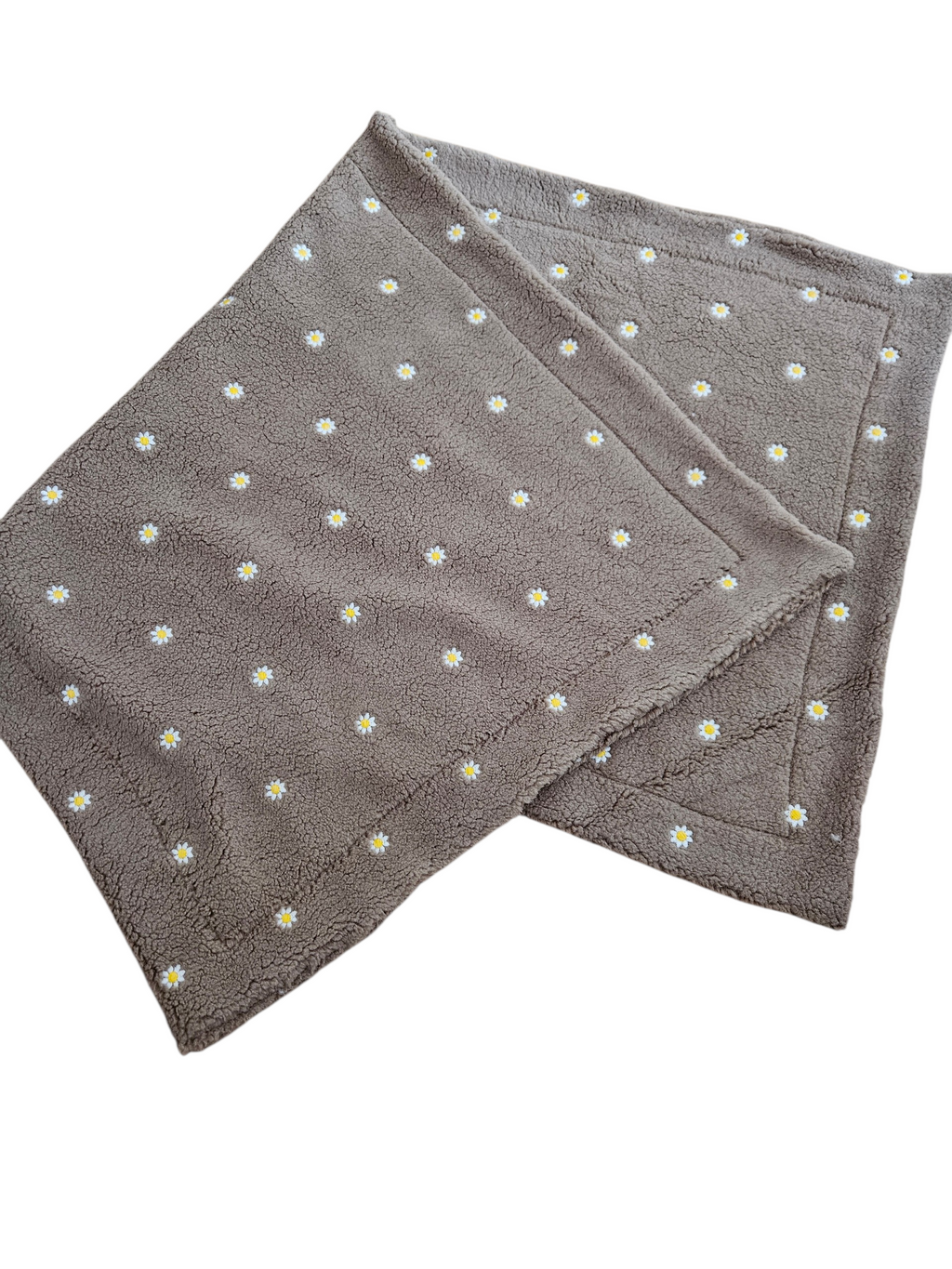 Decke Taupe Blumen
