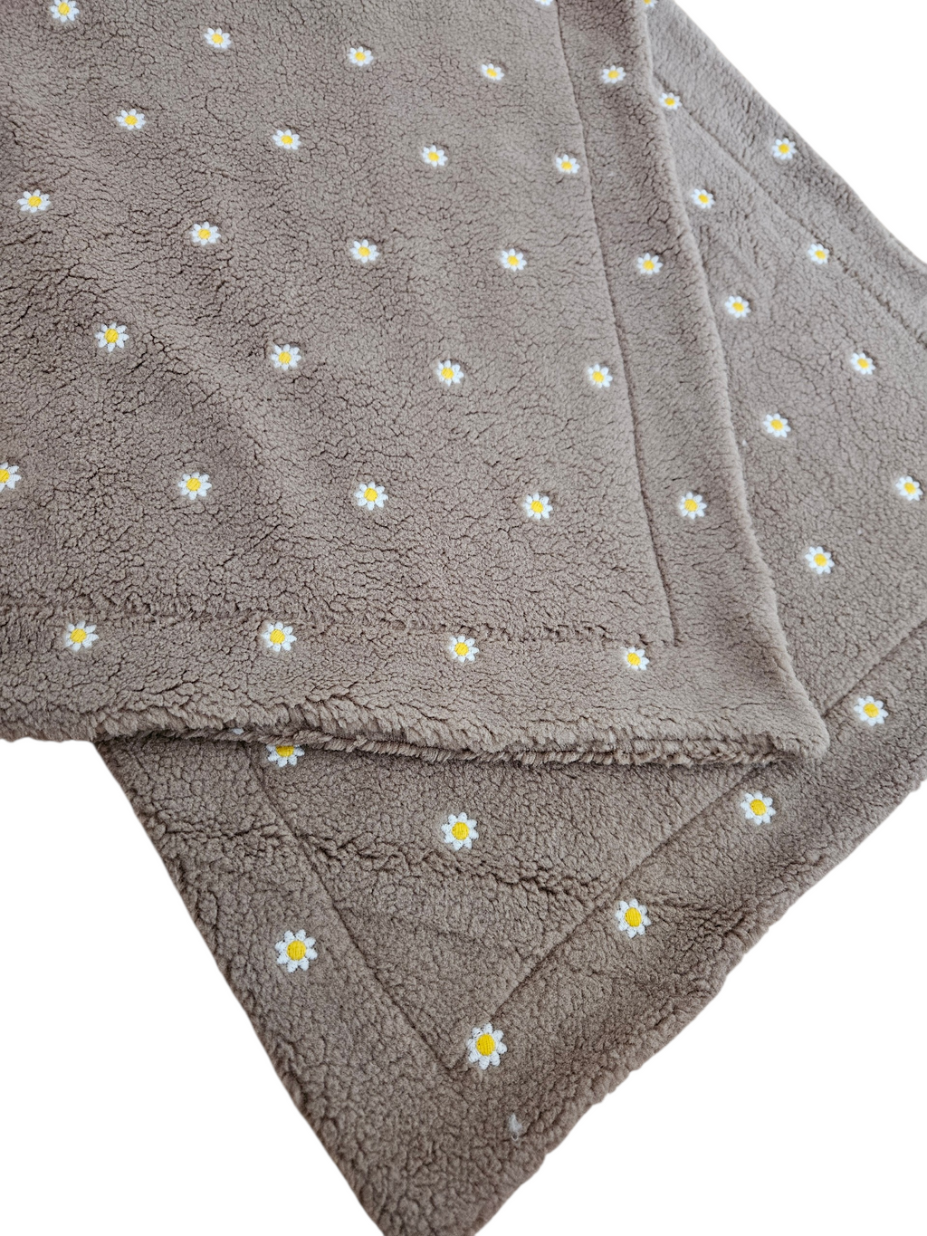 Decke Taupe Blumen