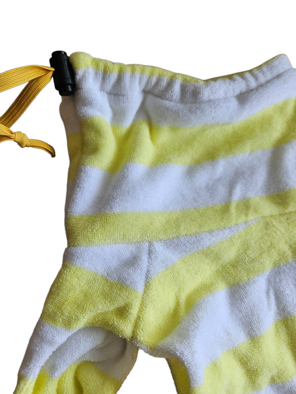 Hunde-Bademantel Frottee - Streifen Gelb