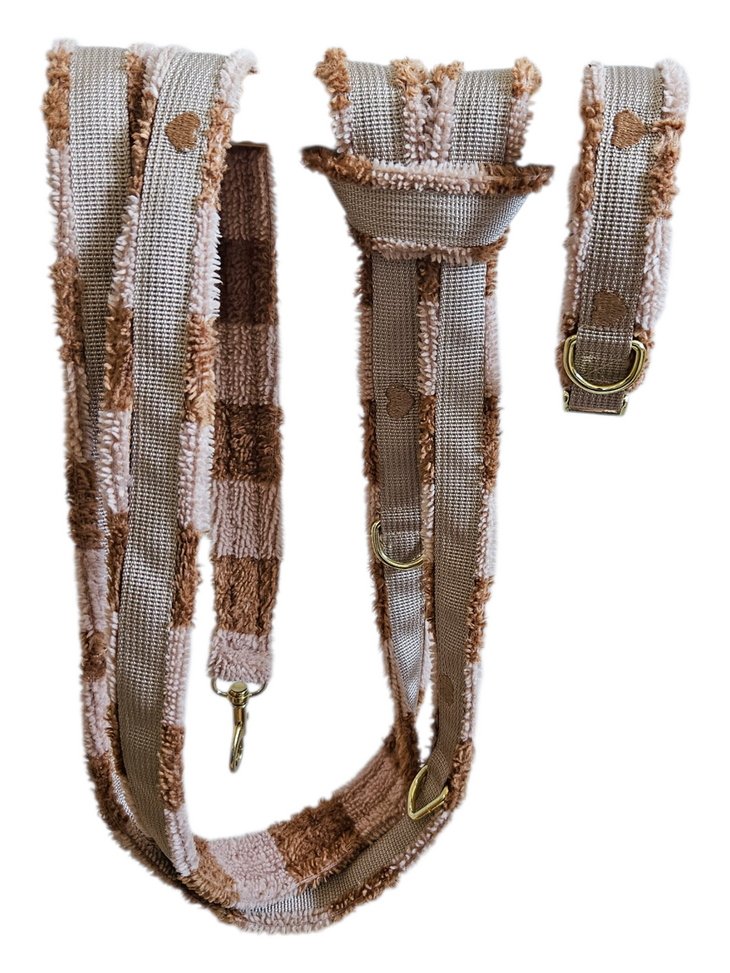 Halsband & Leine Braun/Beige