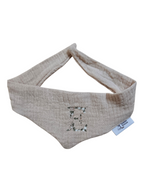 Personalisierbares Hundehalstuch aus Musselin - Beige