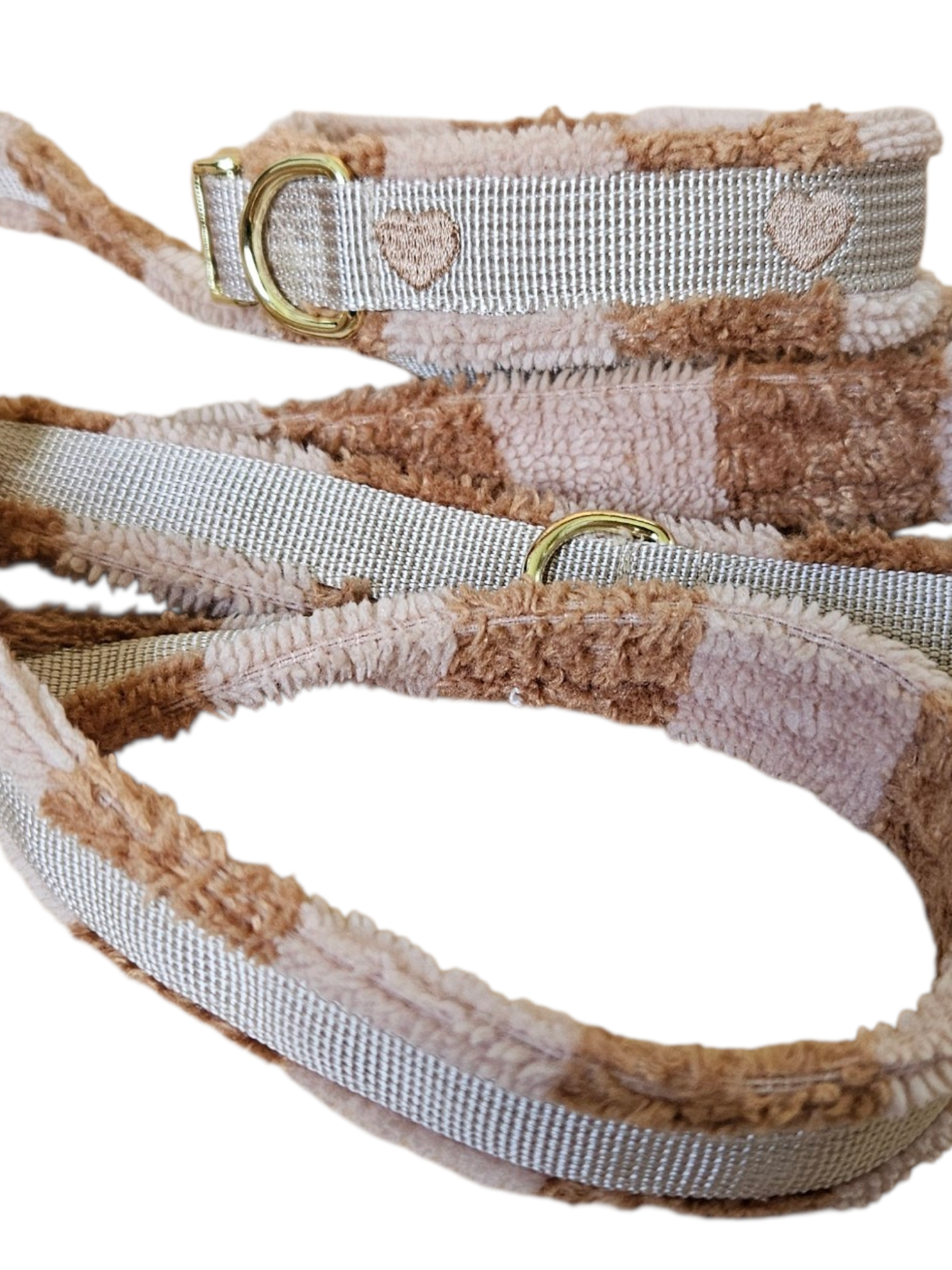 Halsband & Leine Braun/Beige