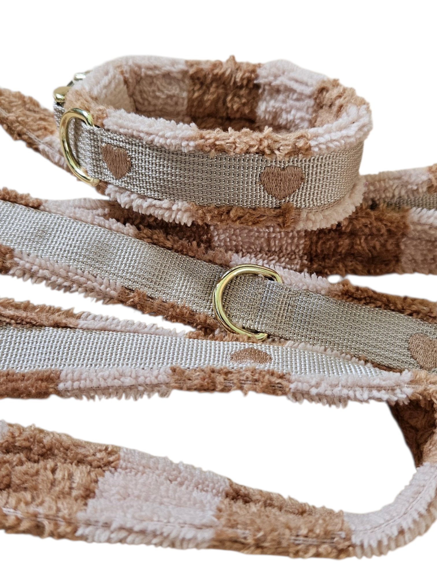 Halsband & Leine Braun/Beige