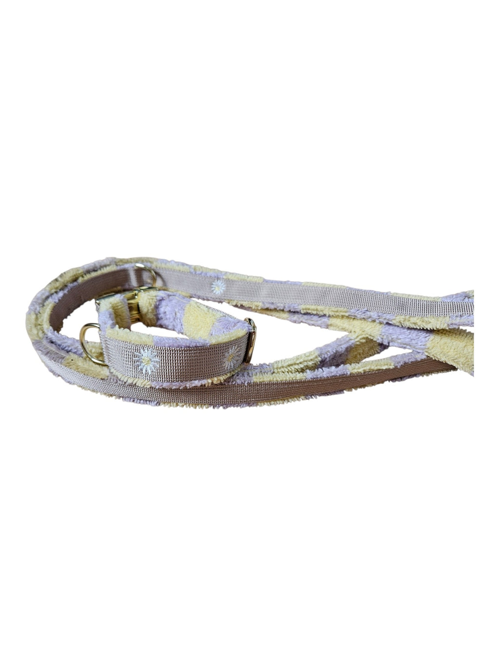 Halsband & Leine Gelb/Lilac