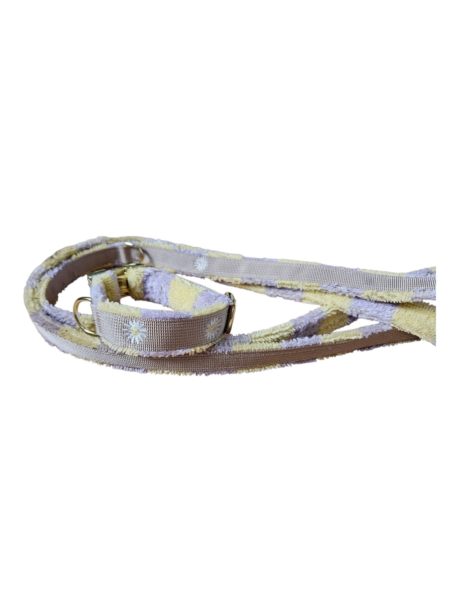 Halsband & Leine Gelb/Lilac