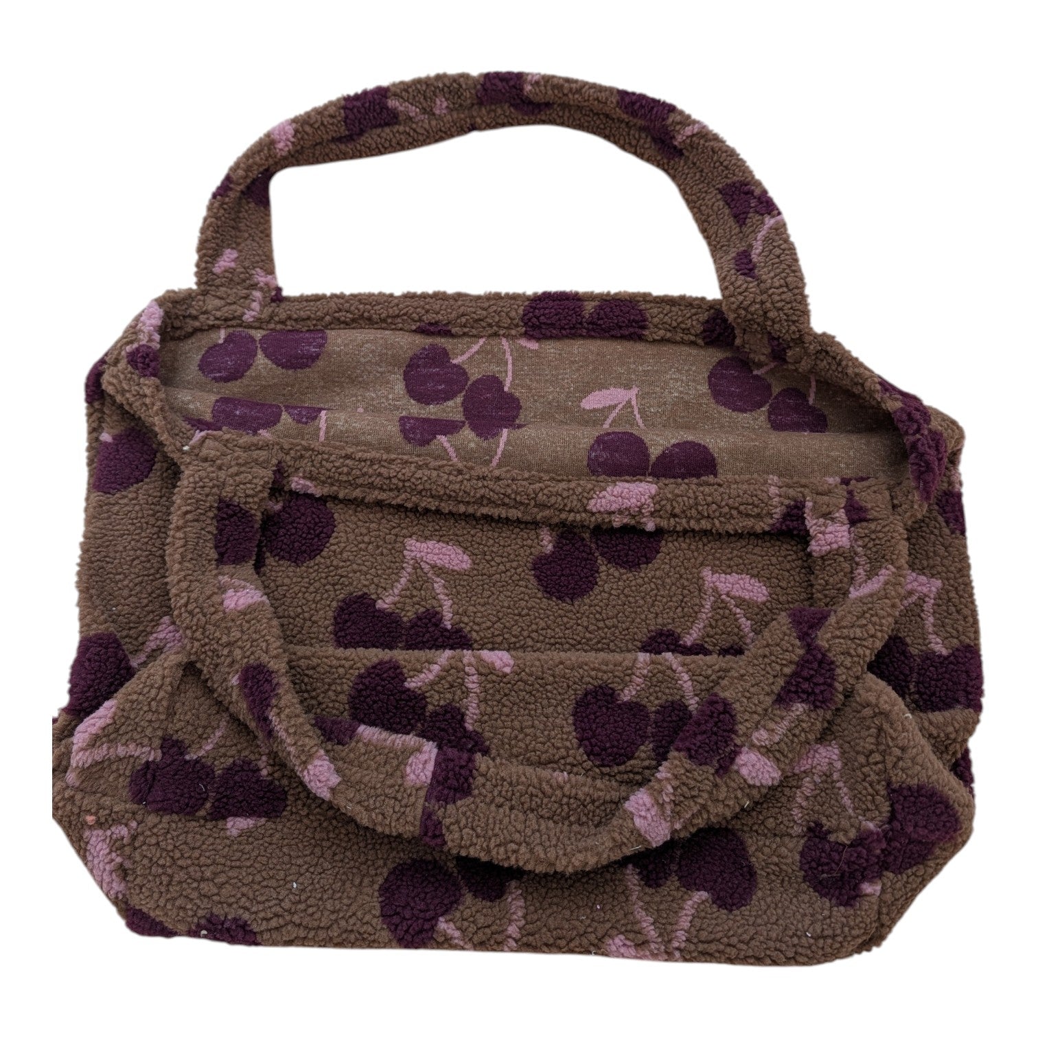 Dog-Mom-Bag | Shopper - Kirschen braun/rose