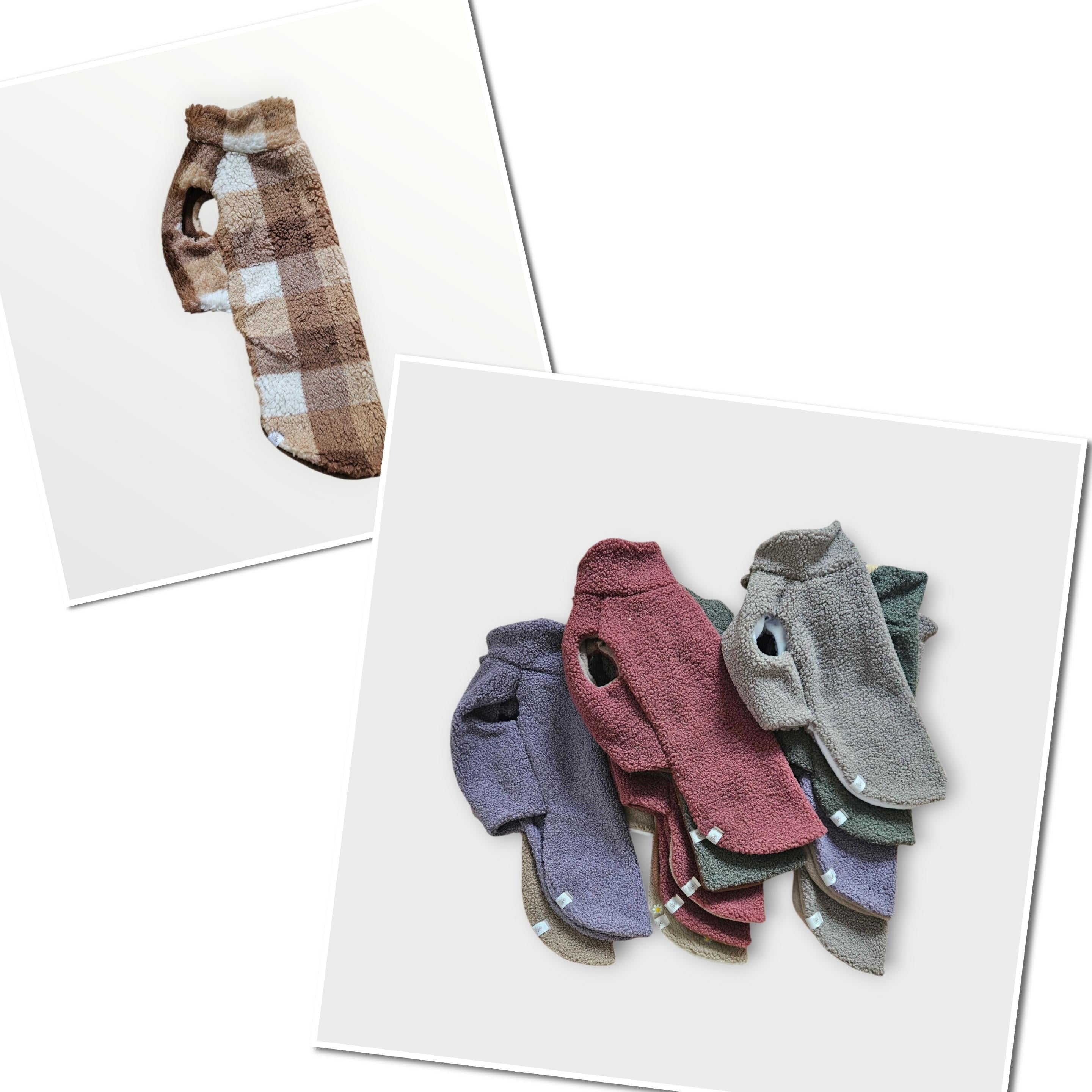 Hundepullover aus Teddystoff mit Fleece-Futter - klassik edition